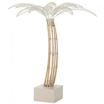 Figura Decorativa Palmera de Metal y Fibra Sintética 89x84x98 cm