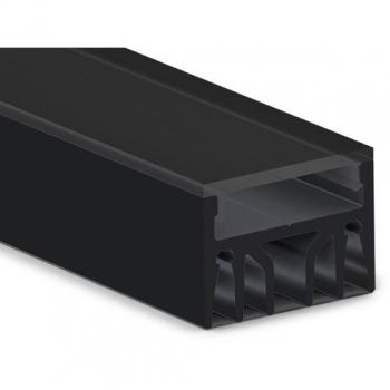 Perfil LED de alto rendimiento - calidad superior - 2 m - negro