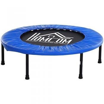 HOMCOM Cama Elástica Trampolín con Diámetro 81cm y Muelles Resistentes hasta 100kg Color Azul Oscuro