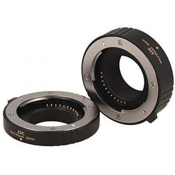 Tubo de extensión automático JJC para Micro Cuatro Tercios (10mm/16mm) con enfoque automático para cámaras Olympus y Panasonic