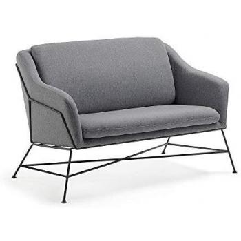Kave Home - Sofá Brida 2 plazas Grafito 128 cm
