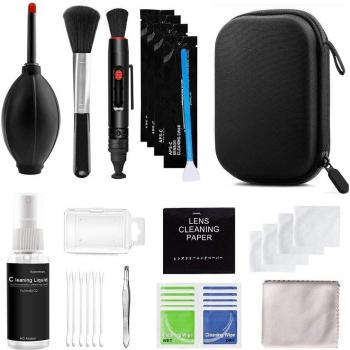 Kit de limpieza de cámaras DSLR, 47 piezas, limpiador de polvo con cepillo para sensor digital y lentes