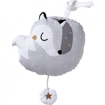 VERTBAUDET Peluche musical lobo de las nieves Gris Claro Liso Con Adorno UNICA