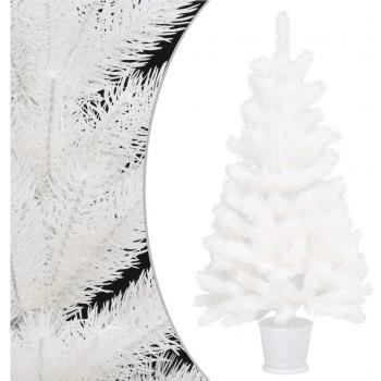 vidaXL Artificial Christmas Tree Lifelike Needles White 90 cm