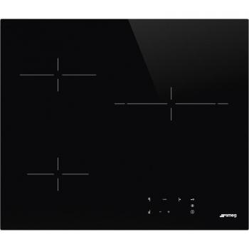 Smeg SE263TD1 Placa Vitrocerámica Integrada 60cm 3 Zonas de Cocción con Foco Doble 27cm Negro