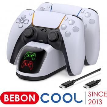 RGB Cooling Fan Stand and Controller Charger for PS5 Slim