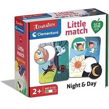 Clementoni-Puzzle Dia Does Not Apply Little Match-Día y Noche Juego Educativo ecológico a Partir de