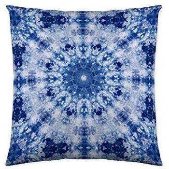NATURALS Indigo Funda de cojín, Azul, Sin Relleno