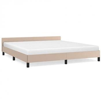 Estructura de cama con cabecero sin colchón capuchino 160x200cm