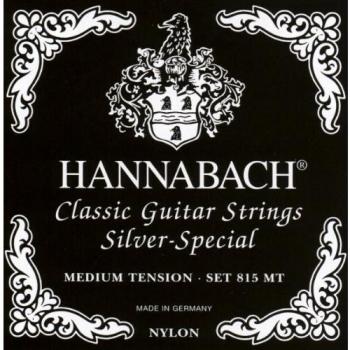 Hannabach 652527 Series 815 Silver Special Medium Tension String Set for Classic Guitar - Black