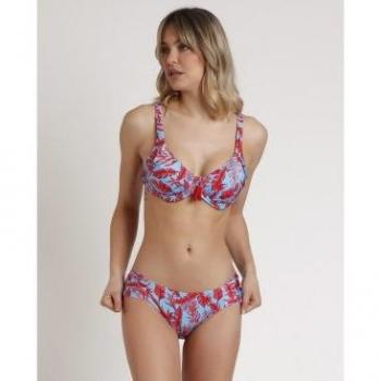 Bikini Aro Admas para mujer Blue and Red Hawaii turquesa con soporte sube y aro