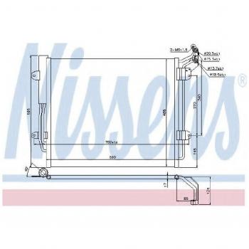 Condensador de aire acondicionado NISSENS 940256, sistema de aire acondicionado, alta eficiencia, diseño compacto, fácil instalación, compatible con múltiples marcas y modelos