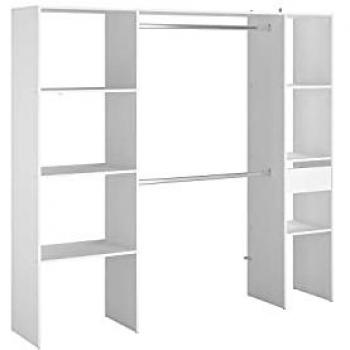 Vestidor Concept Usine Elysée - 6 estantes, 1 cajón, 2 armarios, diseño moderno, 198 x 40 x 180 cm