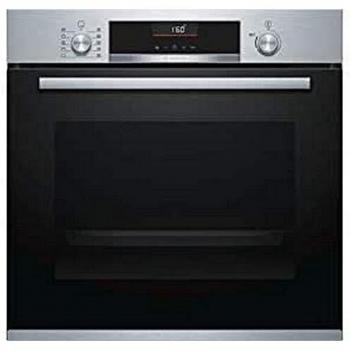 Bosch Serie 6 HBA5360S0 - Horno Multifunción de 60 cm, 3400 W, Autolimpiable con 7 Funciones y Bloqueo de Seguridad, Acero Inoxidable con Mandos Ocultables y ClipRaíl