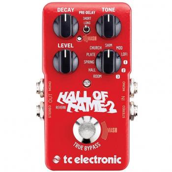Pedal de Reverb Digital TC Electronic Hall of Fame 2 - Compatible con TonePrint, Algoritmo Premiado, Footswitch MASH, Shimmer Reverb, True Bypass y Buffer Integrado