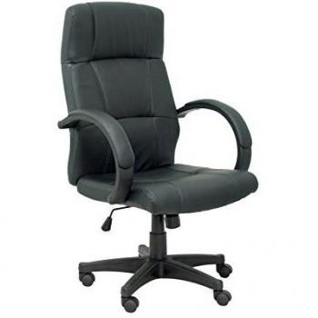 Piqueras y Crespo SILLN MUNERA SIMILPIEL Negro Sillón de dirección, Piel sintética, One Size