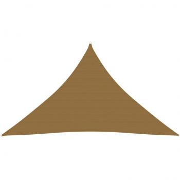 Toldo de vela HDPE gris taupe 160 g/m² 3,5x3,5x4,9 m