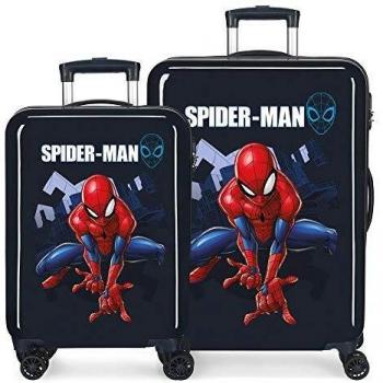 Marvel Spiderman Action Juego de maletas Azul 55/68 cms Rígida ABS Cierre combinación 104L 4 Ruedas Dobles Equipaje de Mano