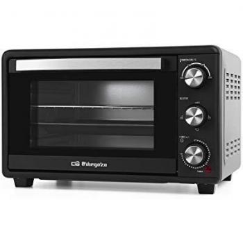 Orbegozo HO 255 - Horno eléctrico de sobremesa, 25 L, temporizador, termostato regulable, bandeja recogemigas, 1500 W