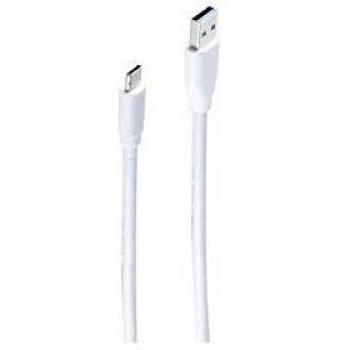Cable USB 3.0 A macho a C macho blanco 1,8m SHIVERPEAKS BASIC-S