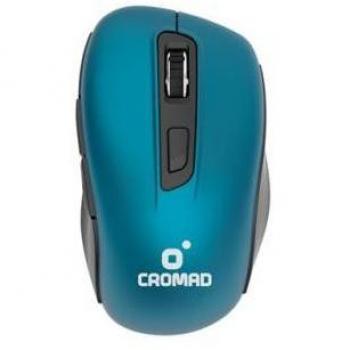 RATON X70 INALAMBRICO AZUL CROMAD CON DISEÑO ERGONOMICO Y TACTO SUAVE