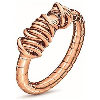 Anillo de Mujer Folli Follie de Acero Inoxidable Color Rosa Talla 12