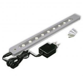 Starlicht 563493371 Armature Tubo Fluorescente Delphi 9LED Titan plástico plata