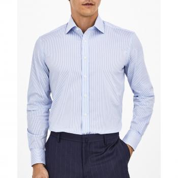 Camisa de hombre slim stretch de rayas azul y blanco Hackett