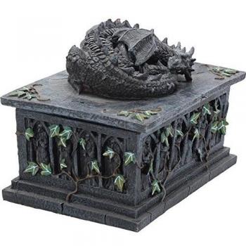 Nemesis Now Dragon Tarot Box Negro, resina, 18 cm