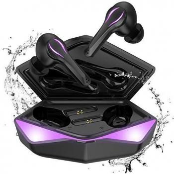 Auriculares Inalambricos Bluetooth Gaming, Kingstar con cancelación de Ruido, micrófono de Baja latencia Ipx5, autoemparejamiento Activado inalámbricos Gaming Auriculares PC Teléfono móvi