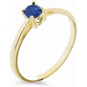 Anillo de Plata de Ley 925 Otieno con Cuarzo Hidrotermal Lapislázuli y Acabado en Baño de Oro de 18K
