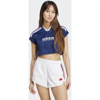 adidas Women's Tiro Cut 3-Stripes Crop Top in Navy Blue