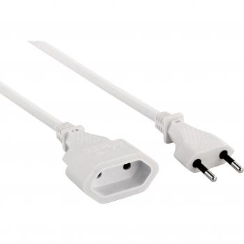 Electraline 900013 - Prolongador de 10 m con toma europea, cable 2x1 mm², color blanco