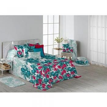 Stilia Colcha Bouti de Verano, Diseño Estampado, Incluye Fundas de Cojines, Modelo Jungle, Cama 90 cm, Multicolor