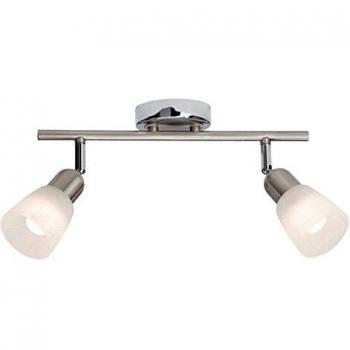 Foco de techo LED Bethany 2 luces E14 Cromo y Hierro, 800lm, 2700K