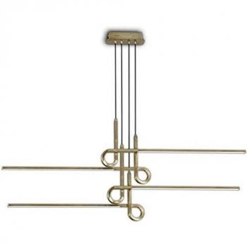 Plafón LED integrado Cinto Latón Antiguo 1 bombilla 63cm