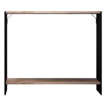 Consola decorativa Verona de pino atlántico y negro 90 cm estilo industrial