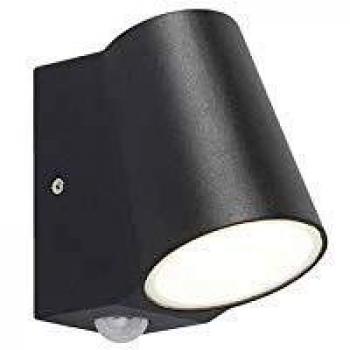 Lámpara exterior antracita moderna con sensor de movimiento y LED integrada - UMA