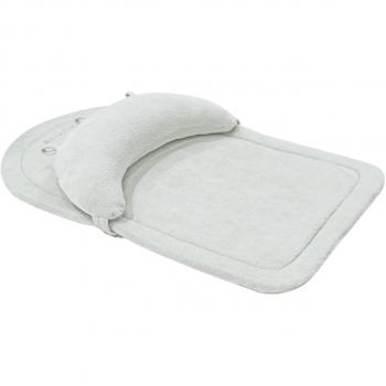 Alfombra de juego para estar boca abajo Kikkaboo Menta Velvet, suave y acolchada, diseño moderno, fácil de limpiar, ideal para estimulación sensorial y comodidad del bebé