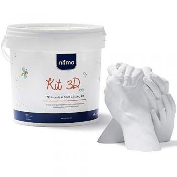 Niimo 3D Kit Huella Familias Niños Adultos Kit 3D Completo Alginato para Moldes de Manos y Yeso Envase y Herramientas Fácil Elaboración Esculturas Realistas