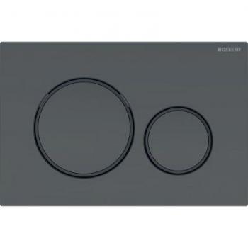 Geberit Sigma20 Dual Flush Actuator Plate - Matte Black, Easy-to-Clean, 115.882.16.1