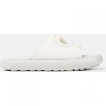 Sandalias CAMPER Twins para Mujer - Blancas, Talla 37, Cuero Liso/Tela de Algodón