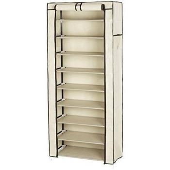 Songmics Zapatero 10 pisos 58 x 28 x 160 cm resistente al polvo RXJ10M