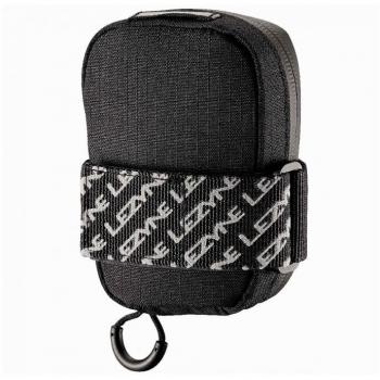 Lezyne Road Caddy - Black, Compact saddle bag, Water-resistant material, Reflective elements for visibility, Internal organization pockets, Easy-to-use Velcro strap attachment