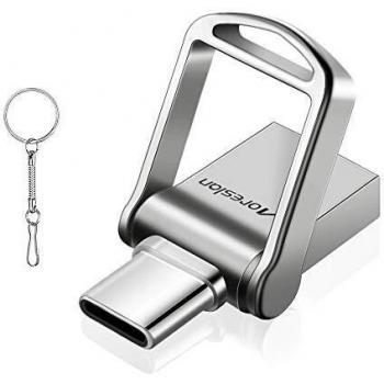 Memoria USB 32 GB Tipo C USB 3.0 Pendrive 32 GB 2 en 1 Memoria Flash Impermeable Almacenamiento de Datos para Windows, Portátil, Movil y Otras Dispositivos USB o Tipo C