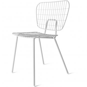 men-u WM String Dining Chair - Silla Blanco/Uso Interior y Exterior