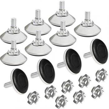 YOTINO 20 piezas patas de muebles de metal M8x 40 mm, patas de muebles de metal ajustables, tornillos de ajuste de patas de muebles, patas niveladoras con tuercas