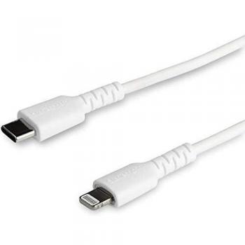 StarTech.com 2m USB C to Lightning Cable - Durable White USB Type C to Lightning Connector Fast Charge & Sync Charging Cord, Rugged w/Aramid Fiber Apple MFI Certified iPhone 11 iPad Air