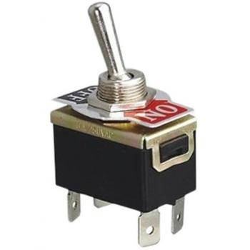 Interruptor Bipolar Rabillo Metálico 10A 250V - Alta Calidad Envasado