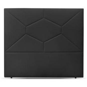 Cabecero de Cama Timbu en Polipiel Negro, Alto 130 cm (para camas de 135 o 150 cm)